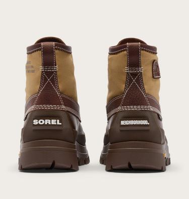 Men's SOREL x NEIGHBORHOOD Daystorm Horizon GTX Boots, Color: Dark Amber, Sea Salt, image 3