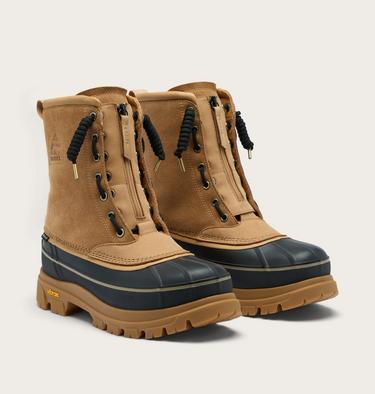 Caribou Horizon Zip GTX Men's Winter Boot, Color: Tawny Buff, Black, image 2