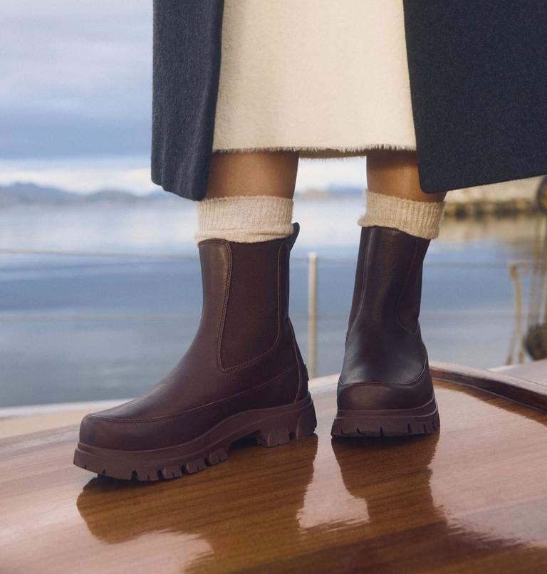 Women's Daystorm Chelsea Waterproof Boots, Color: Red Lodge, Black, image 13