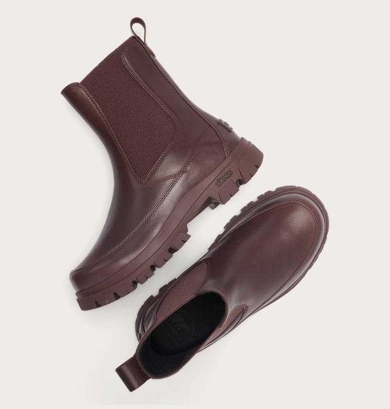 Women's Daystorm Chelsea Waterproof Boots, Color: Red Lodge, Black, image 5