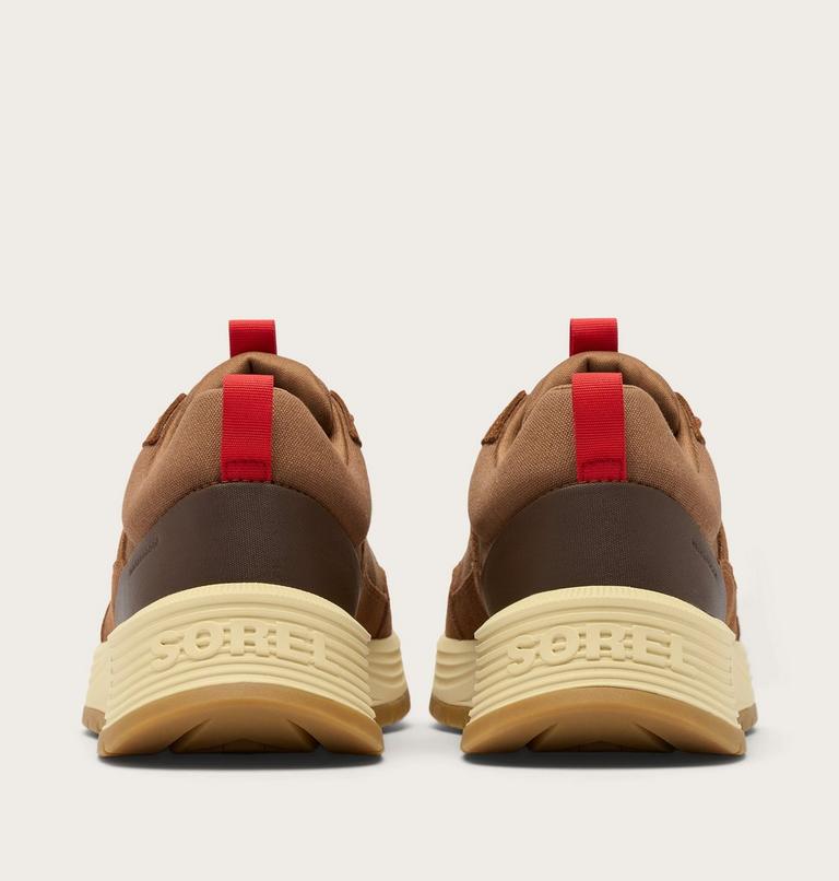 Men's Outing SE Waterproof Sneaker, Color: Velvet Tan, Bright Red, image 3