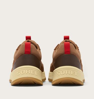 Men's Outing SE Waterproof Sneaker, Color: Velvet Tan, Bright Red, image 3