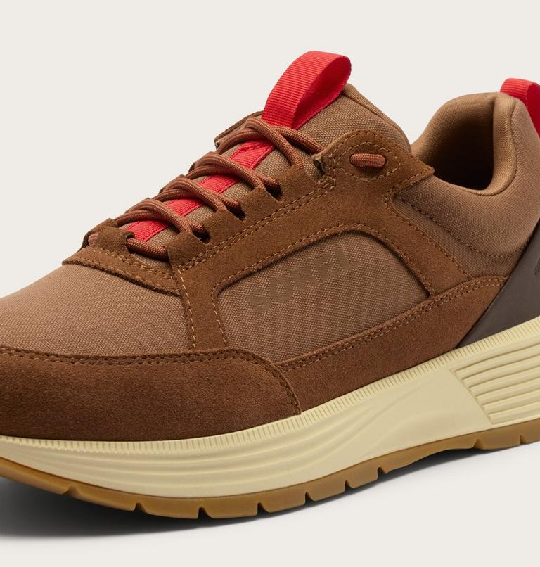 Men's Outing SE Waterproof Sneaker, Color: Velvet Tan, Bright Red, image 6