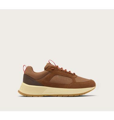Men's Outing SE Waterproof Sneaker, Color: Velvet Tan, Bright Red, image 1