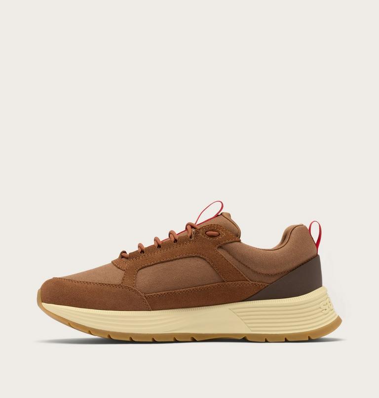 Men's Outing SE Waterproof Sneaker, Color: Velvet Tan, Bright Red, image 4