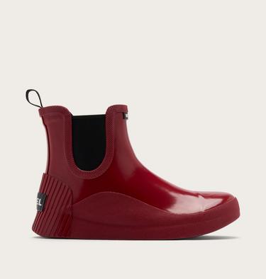 Women'sOut N About IV Rain Chelsea Waterproof Boots, Color: Red Dahlia, Black, image 1