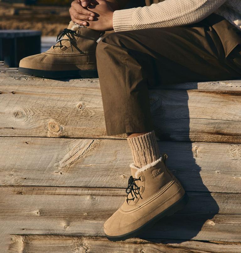 Botas chukka impermeables Ambler Fireside para hombre, Color: Caribou Buff, Black, image 12