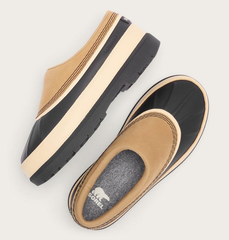 Ambler Women's Waterproof Clog, Color: Caribou Buff, Black, image 4