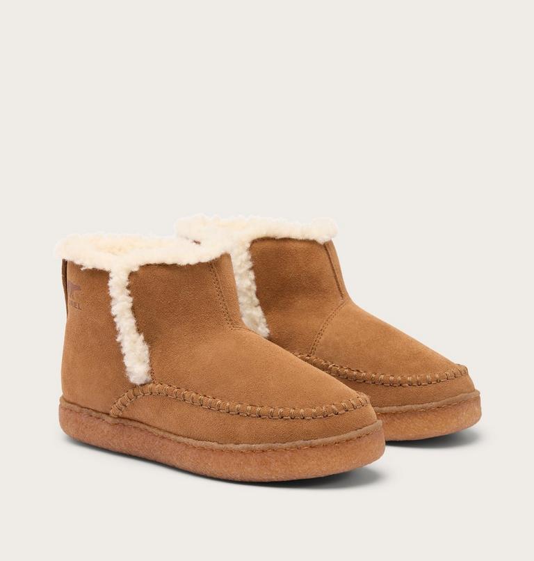 Nakiska III Bootie Women's Slipper, Color: Velvet Tan, Gum 2, image 2