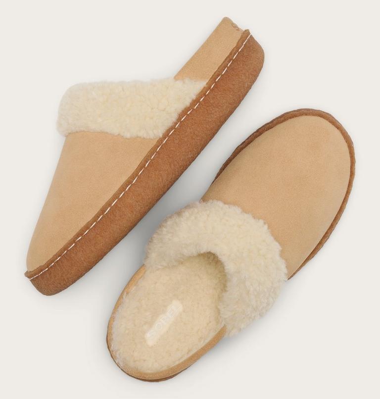 Nakiska III Slide Women's Slipper, Color: Canoe, Gum 2, image 4