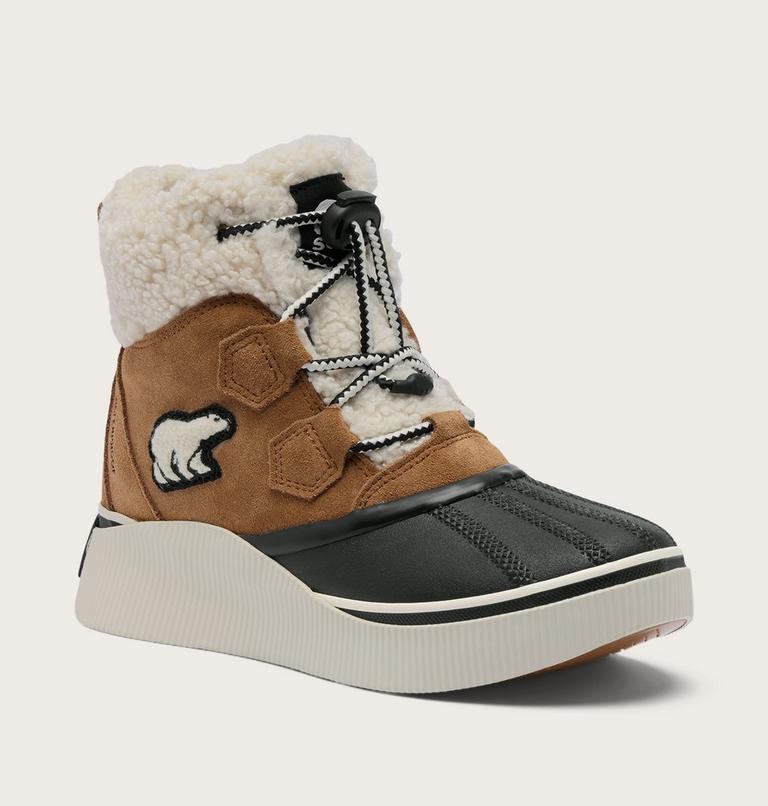 Youth Out N About IV Chillz Winter Boots, Color: Taffy Leather, Black, image 7