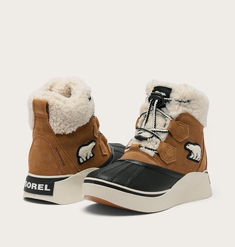 Youth Out N About IV Chillz Winter Boots, Color: Taffy Leather, Black, image 9