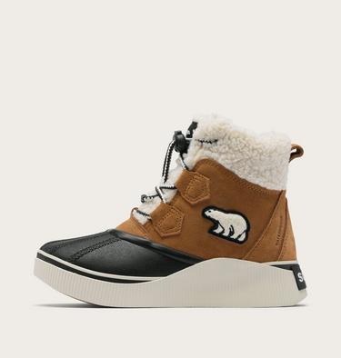 Youth Out N About IV Chillz Winter Boots, Color: Taffy Leather, Black, image 4