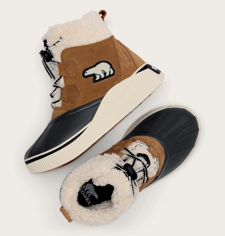 Youth Out N About IV Chillz Winter Boots, Color: Taffy Leather, Black, image 5
