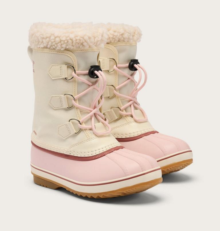 Big Kids Yoot PAC Nylon Winter Boot, Color: Snow, Pink Salt, image 2