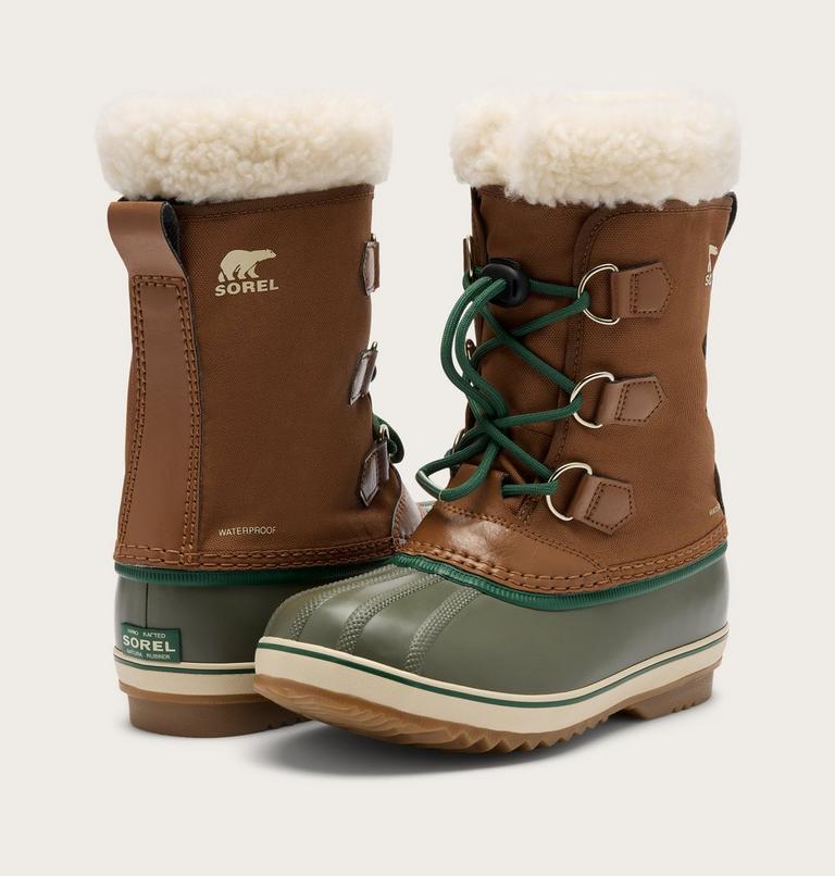 BIG KIDS YOOT PAC NYLON WP, Color: Velvet Tan, Stone Green, image 9