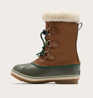 Botte de Neige en Nylon Yoot PAC Junior, Color: Velvet Tan, Stone Green, image 4