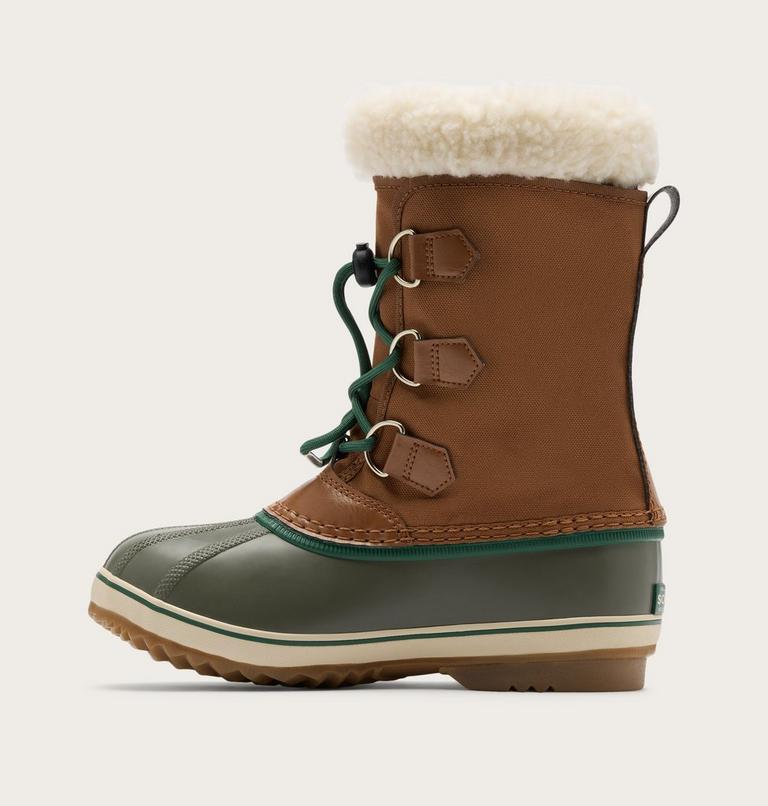 BIG KIDS YOOT PAC NYLON WP, Color: Velvet Tan, Stone Green, image 4