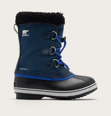Youth Yoot PAC Nylon Snow Boots, Color: Collegiate Navy, Super Blue, image 5