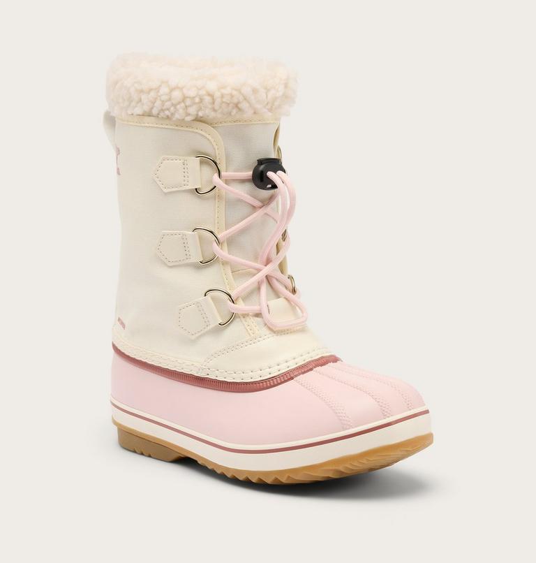 Kids' Yoot PAC Nylon Snow Boots, Color: Snow, Pink Salt, image 7