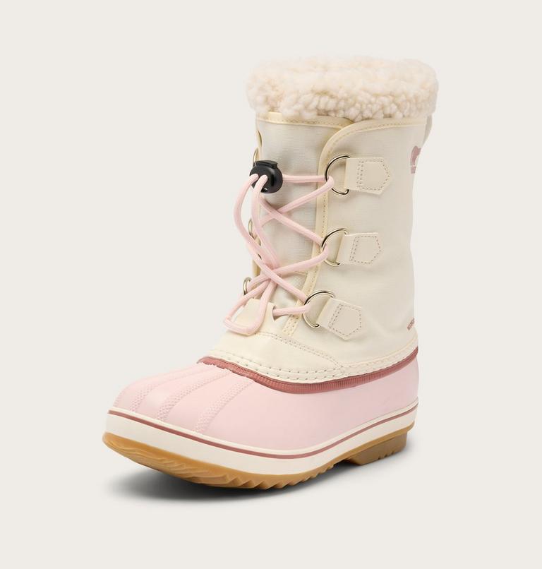 Kids' Yoot PAC Nylon Snow Boots, Color: Snow, Pink Salt, image 8
