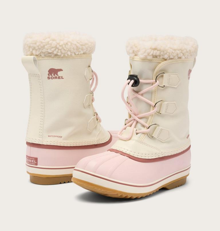 Kids' Yoot PAC Nylon Snow Boots, Color: Snow, Pink Salt, image 9