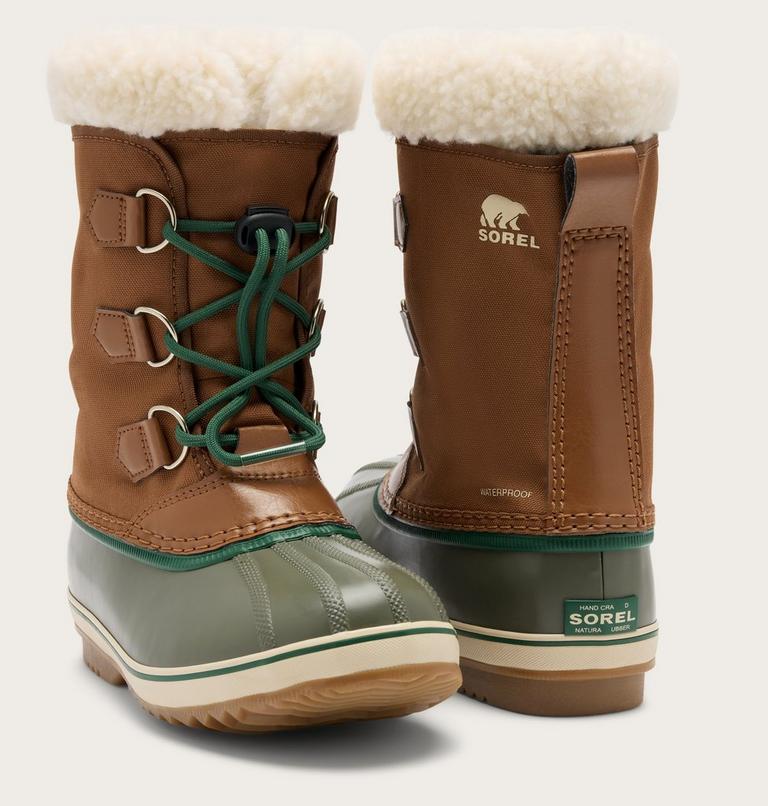 Kids' Yoot PAC Nylon Snow Boots, Color: Velvet Tan, Stone Green, image 10