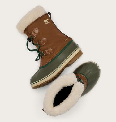 Little Kids Yoot PAC Nylon Winterboot, Color: Velvet Tan, Stone Green, image 20