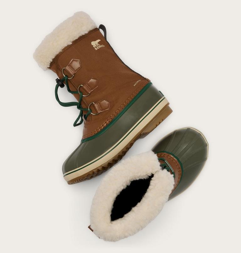 Kids' Yoot PAC Nylon Snow Boots, Color: Velvet Tan, Stone Green, image 5