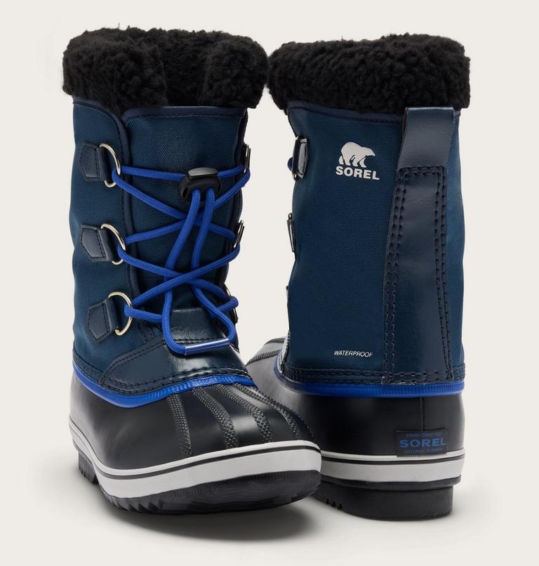 Little Kids Yoot PAC Nylon Winterboot, Color: Collegiate Navy, Super Blue, image 6