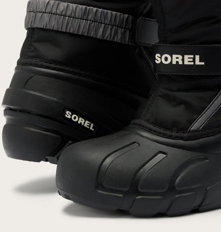 Big Kids Flurry Winter Boot, Color: Black, Sea Salt, image 6