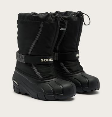 Big Kids Flurry Winter Boot, Color: Black, Sea Salt, image 30