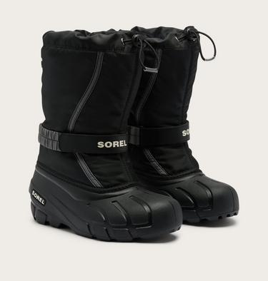 Youth Flurry Snow Boots, Color: Black, Sea Salt, image 12