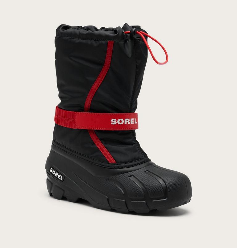 BIG KIDS FLURRY BOOT, Color: Black, Bright Red, image 7