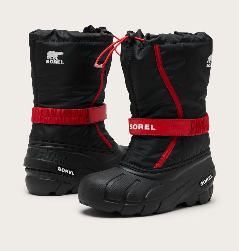 BIG KIDS FLURRY BOOT, Color: Black, Bright Red, image 9