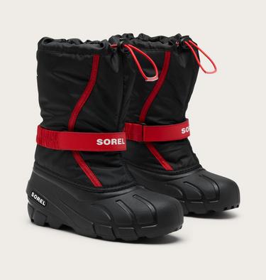Big Kids Flurry Winter Boot, Color: Black, Bright Red, image 22