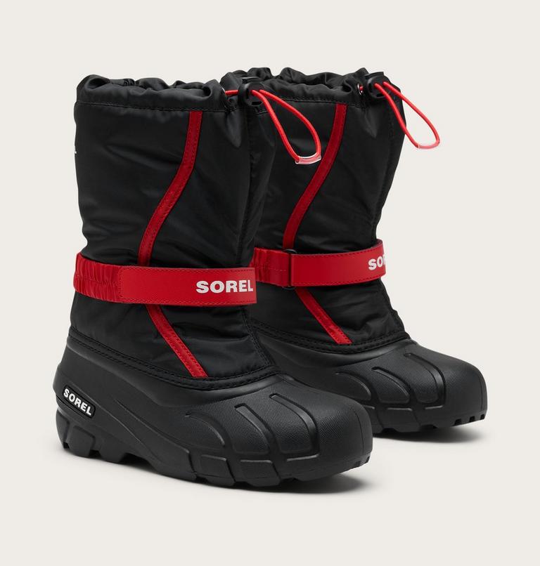 BIG KIDS FLURRY BOOT, Color: Black, Bright Red, image 2