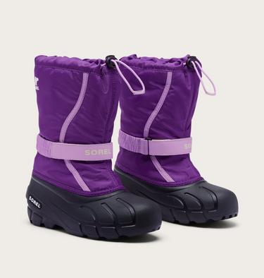 Youth Flurry Snow Boots, Color: Ultra Violet, Hydrangea, image 6