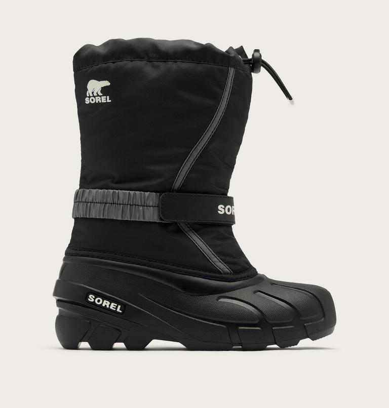 Kids' Flurry Snow Boots, Color: Black, Sea Salt, image 1