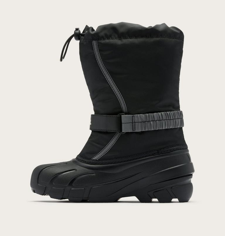 Kids' Flurry Snow Boots, Color: Black, Sea Salt, image 4