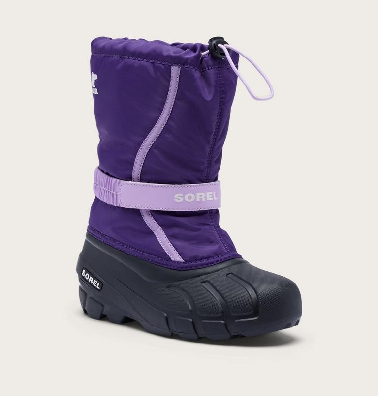Kids' Flurry Snow Boots, Color: Ultra Violet, Hydrangea, image 7