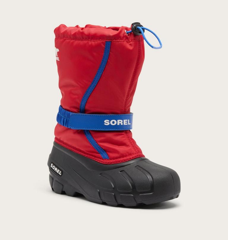 Kids' Flurry Snow Boots, Color: Bright Red, Azul, image 7