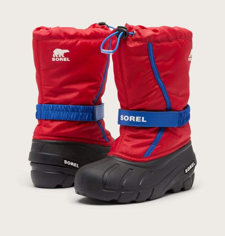 Kids' Flurry Snow Boots, Color: Bright Red, Azul, image 9