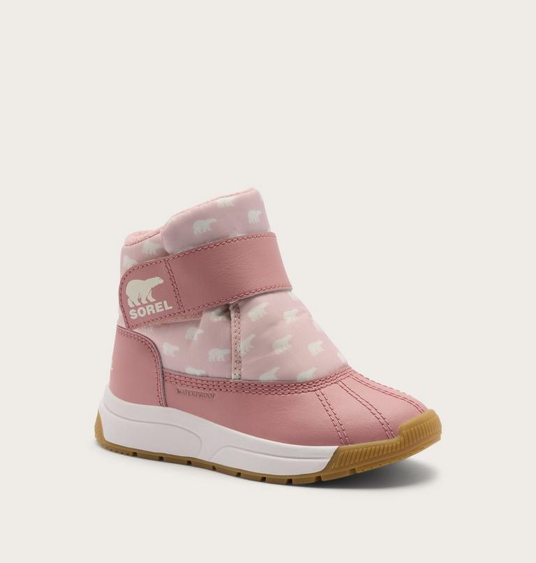 Toddler Whitney III Strap Mid Waterproof Boot, Color: Pink Salt, Eraser Pink, image 7