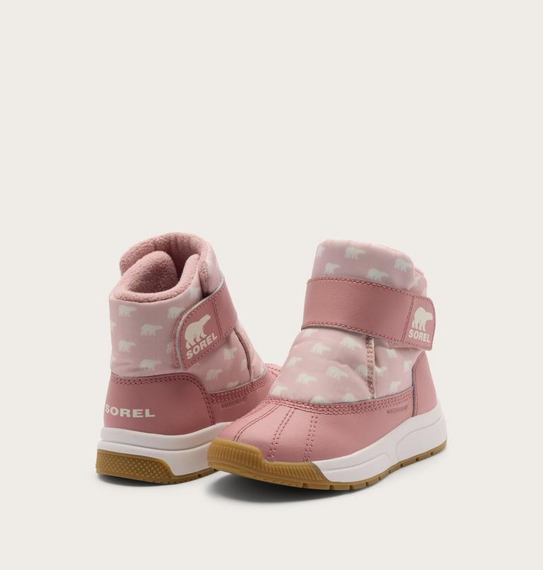 Toddler Whitney III Strap Mid Waterproof Boot, Color: Pink Salt, Eraser Pink, image 9
