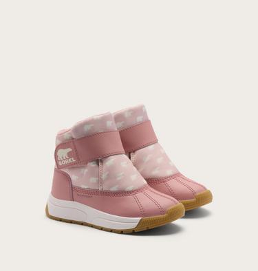 Toddler Whitney III Strap Mid Waterproof Boot, Color: Pink Salt, Eraser Pink, image 2
