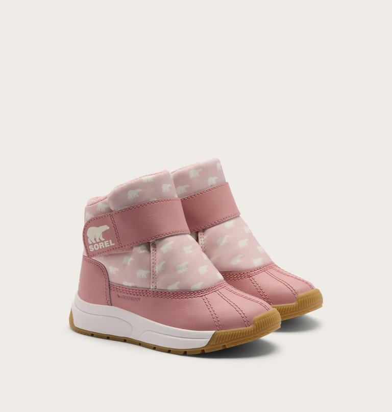 Toddler Whitney III Strap Mid Waterproof Boot, Color: Pink Salt, Eraser Pink, image 2