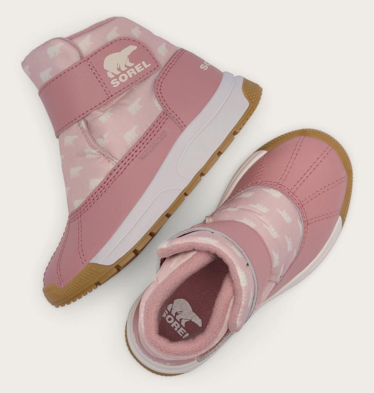 Toddler Whitney III Strap Mid Waterproof Boot, Color: Pink Salt, Eraser Pink, image 5