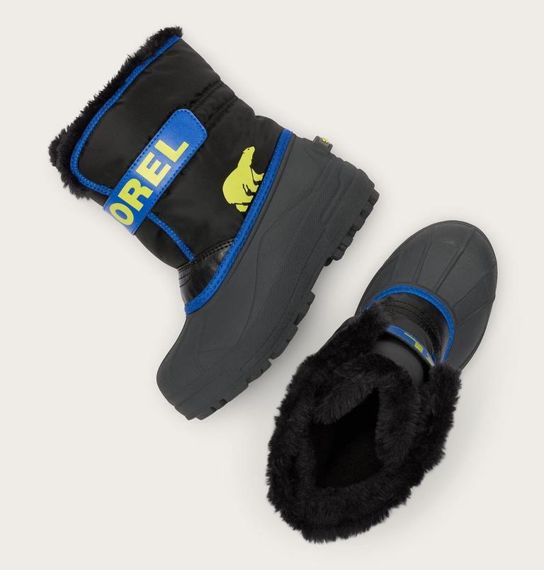 Little Kids Snow Commander Boot, Color: Black, Azul, image 4