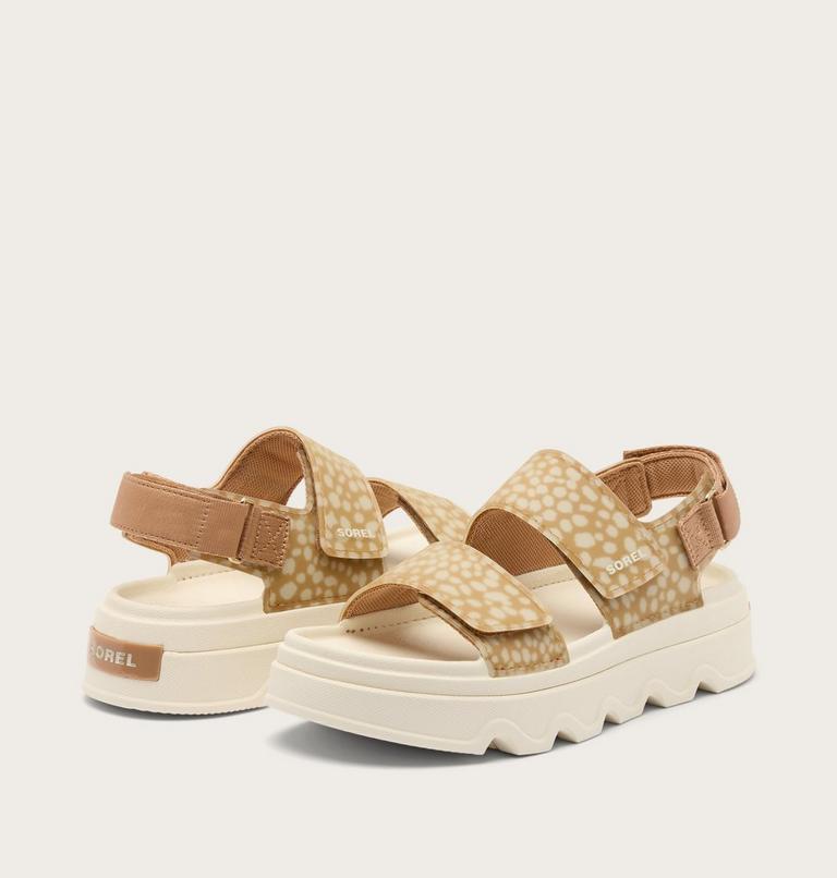 Kinetic Sunchase Ankle Strap Sandales Pour Femme, Color: Tawny Buff, Chalk, image 5